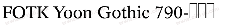 FOTK Yoon Gothic 790字体转换